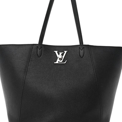 Louis Vuitton Calfskin Lockme Cabas Black 7 of 12