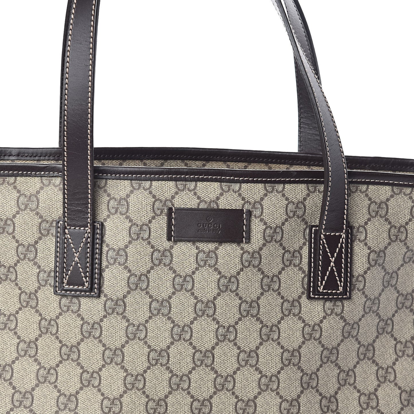 GG Supreme Monogram Small Joy Tote Dark Brown