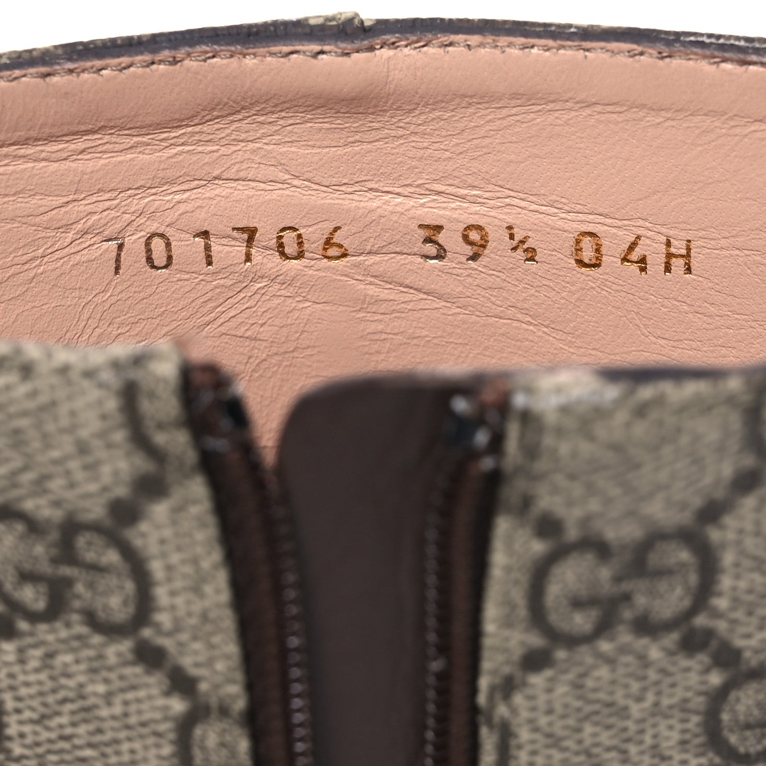 Gucci GG Supreme Monogram Malaga Kid Blondie 55mm Ankle Boots 39.5 Beige Ebony New Acero 9 of 10