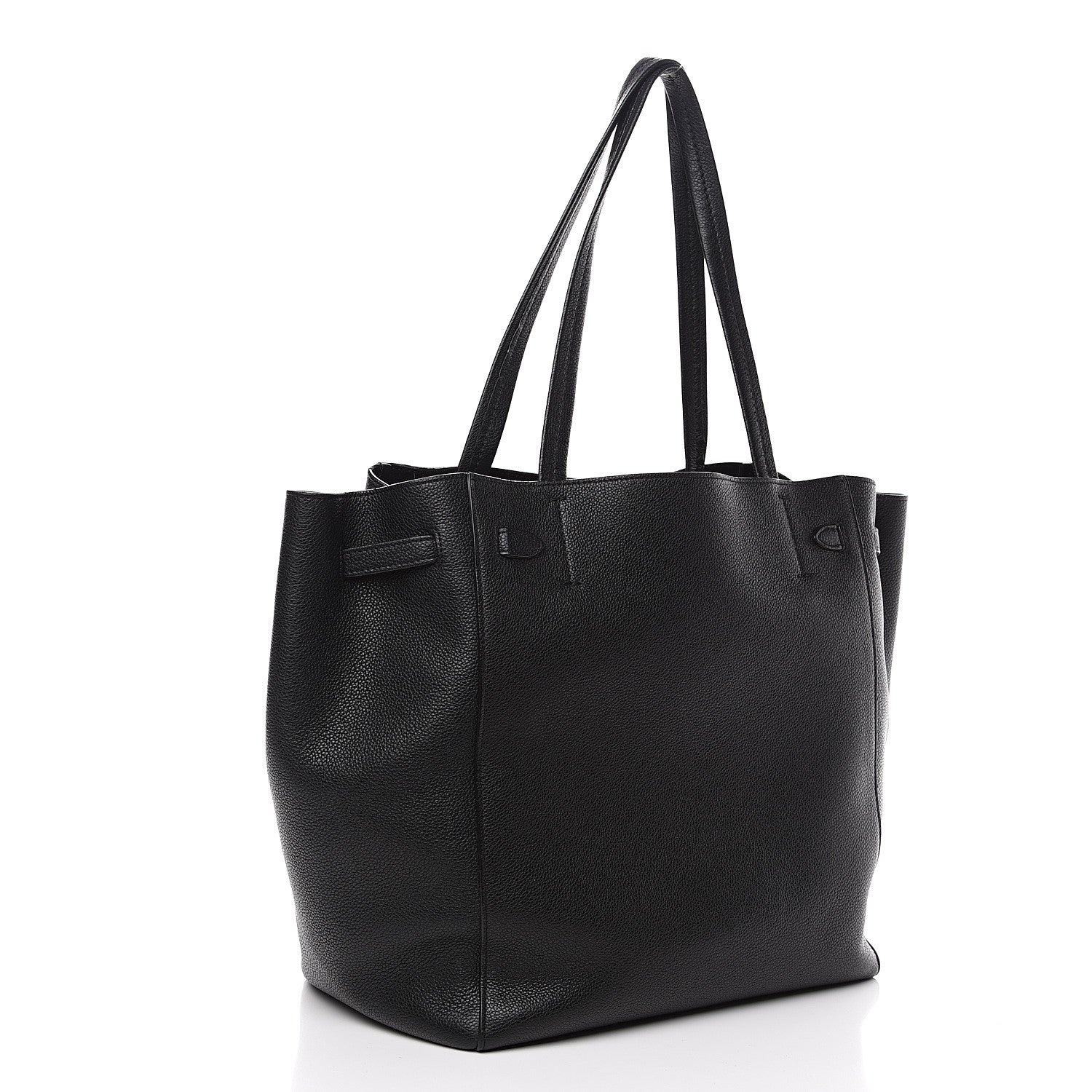 Celine Soft Grained Calfskin Small Belt Cabas Phantom Black 2 of 11