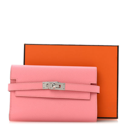 Hermes Epsom Medium Kelly Wallet Rose Confetti 12 of 12