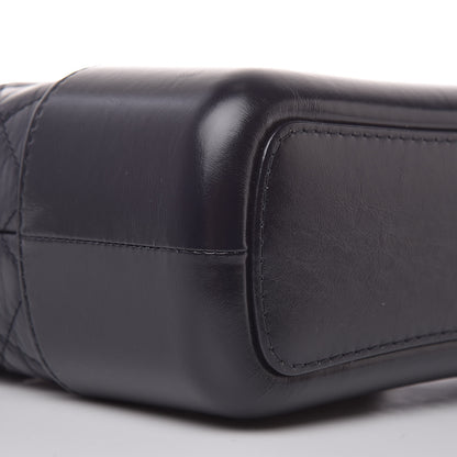 Chanel Aged Calfskin Quilted Medium Gabrielle Hobo Dark Navy Blue 8 of 10