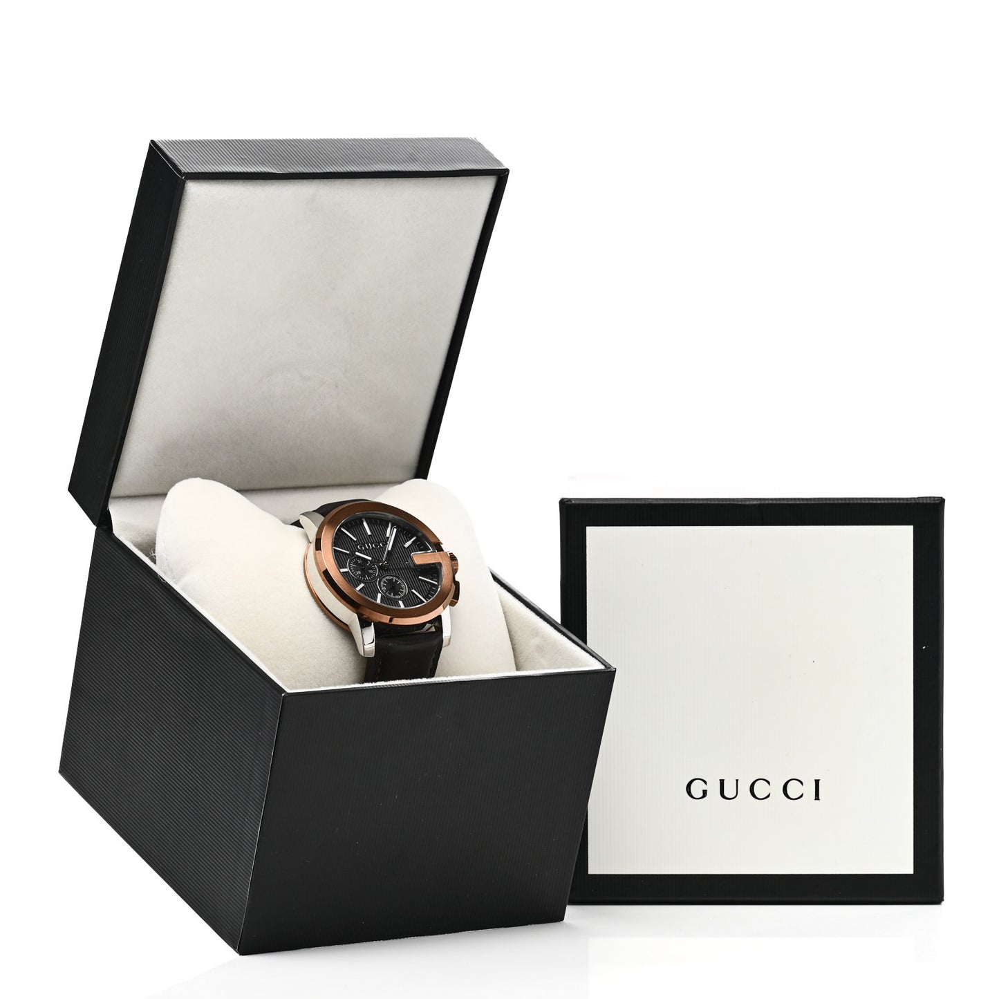 Stainless Steel Calfskin 44mm G-Chrono Quartz Watch Bronze