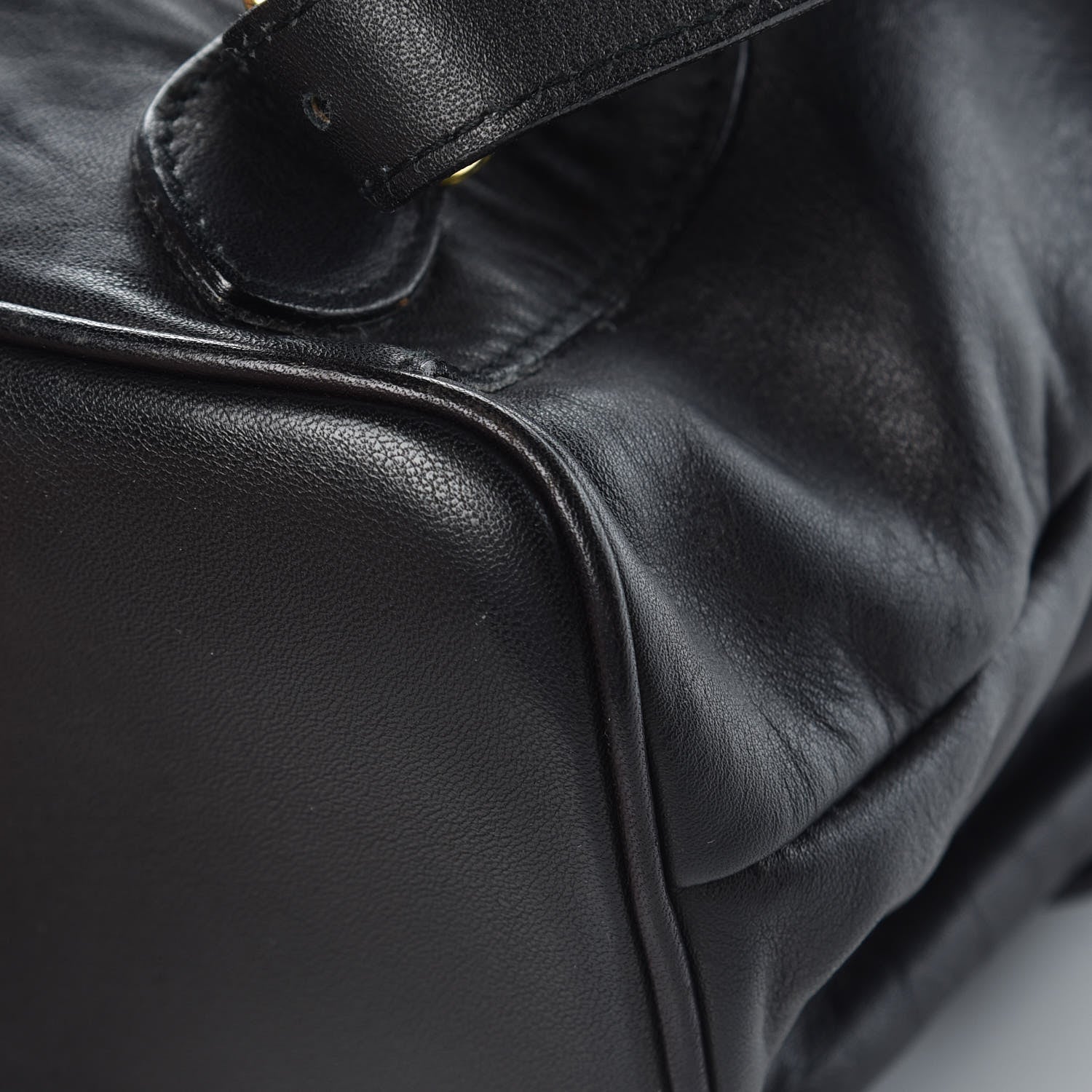 Gucci Calfskin Bamboo Backpack Black 14 of 15