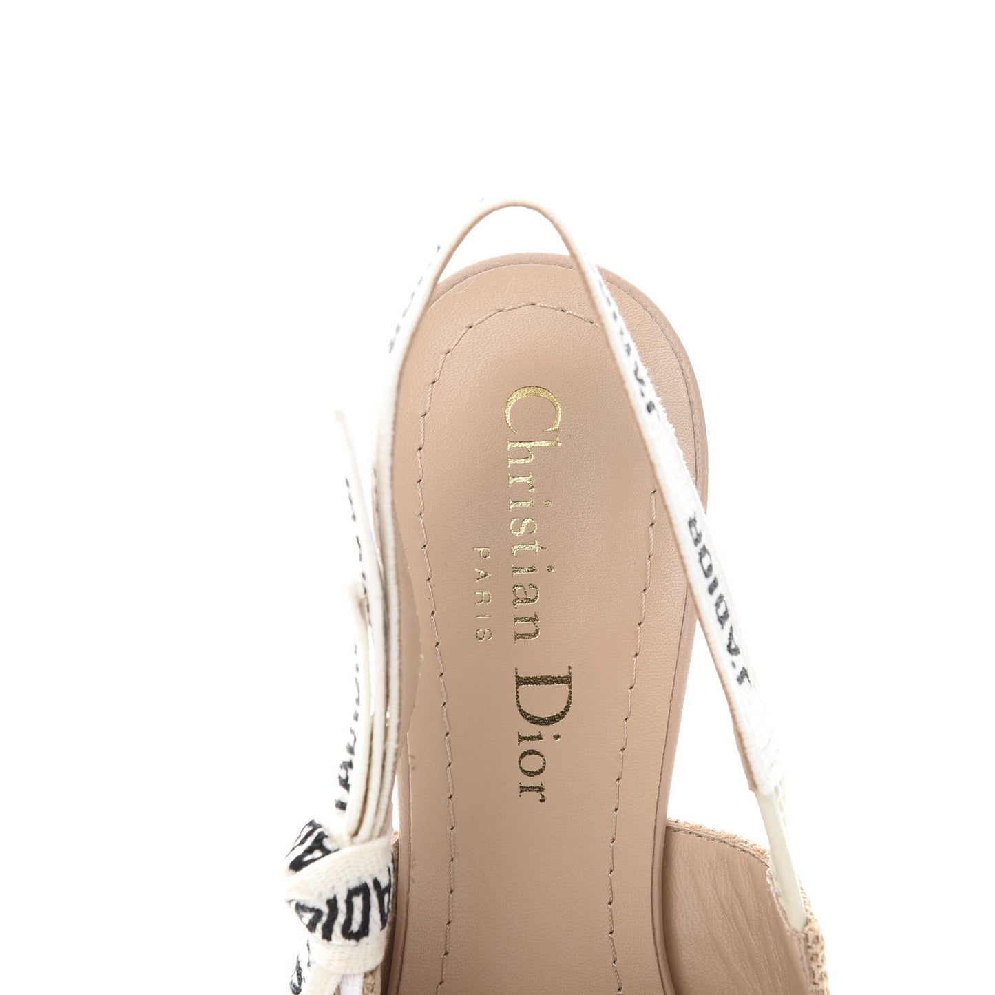 Technical Canvas Ribbon J Adior Slingback 65mm Pumps 35 Powder Nude