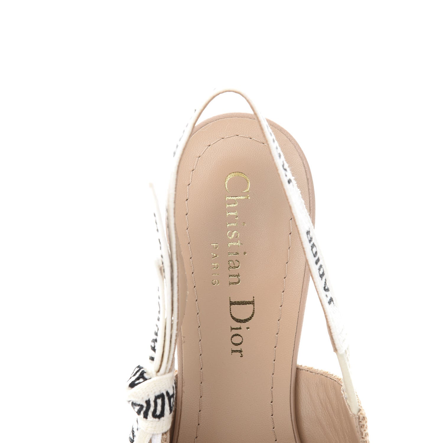 Christian Dior Technical Canvas Ribbon J Adior Slingback 65mm Pumps 35 Powder Nude 6 of 10