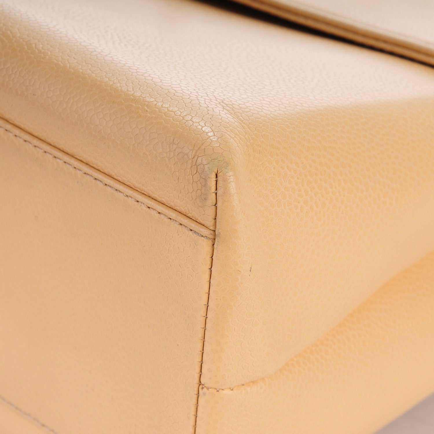 Chanel Caviar Jumbo Kelly Flap Bag Beige 9 of 10