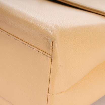 Chanel Caviar Jumbo Kelly Flap Bag Beige 9 of 10