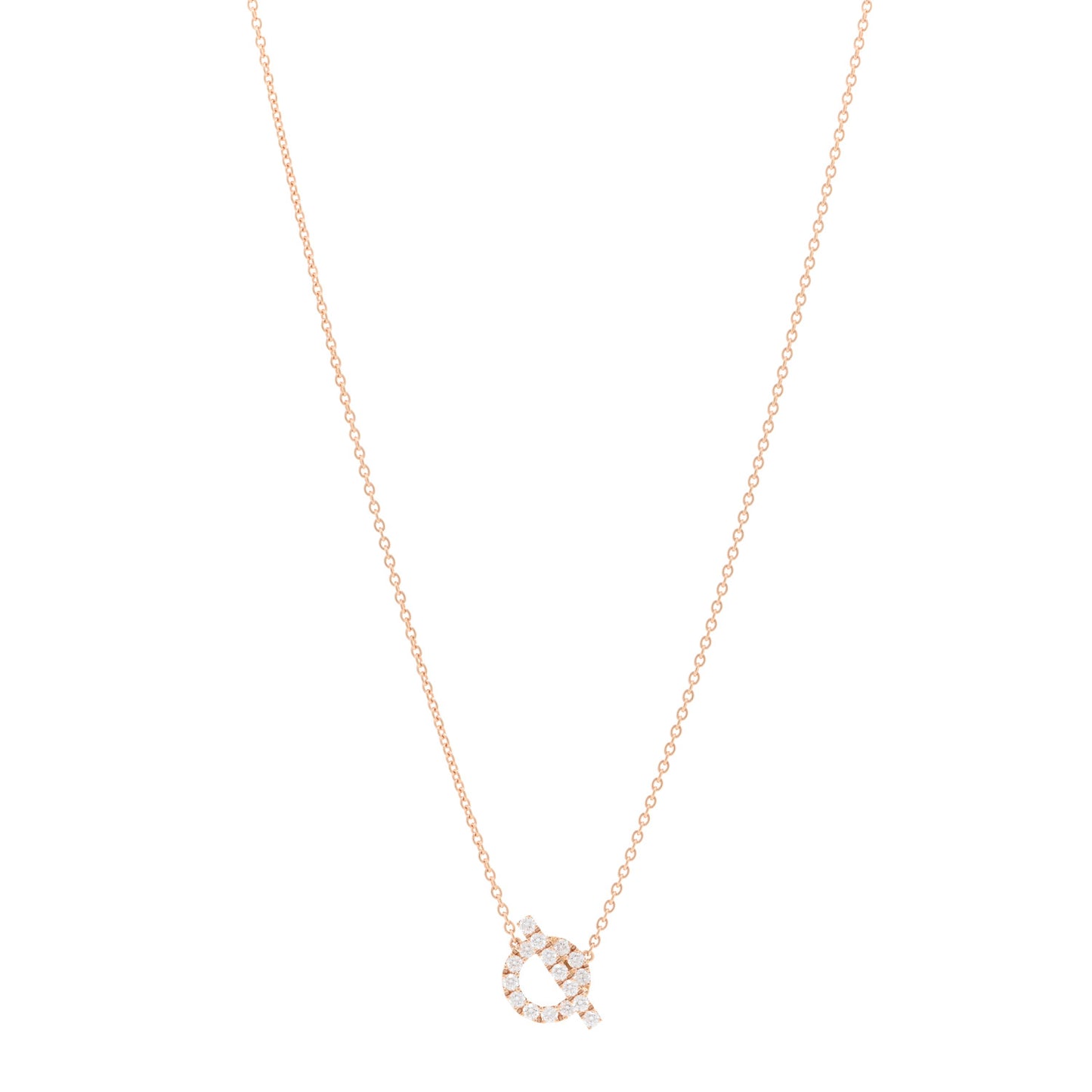 18K Rose Gold Diamond Finesse Pendant Necklace