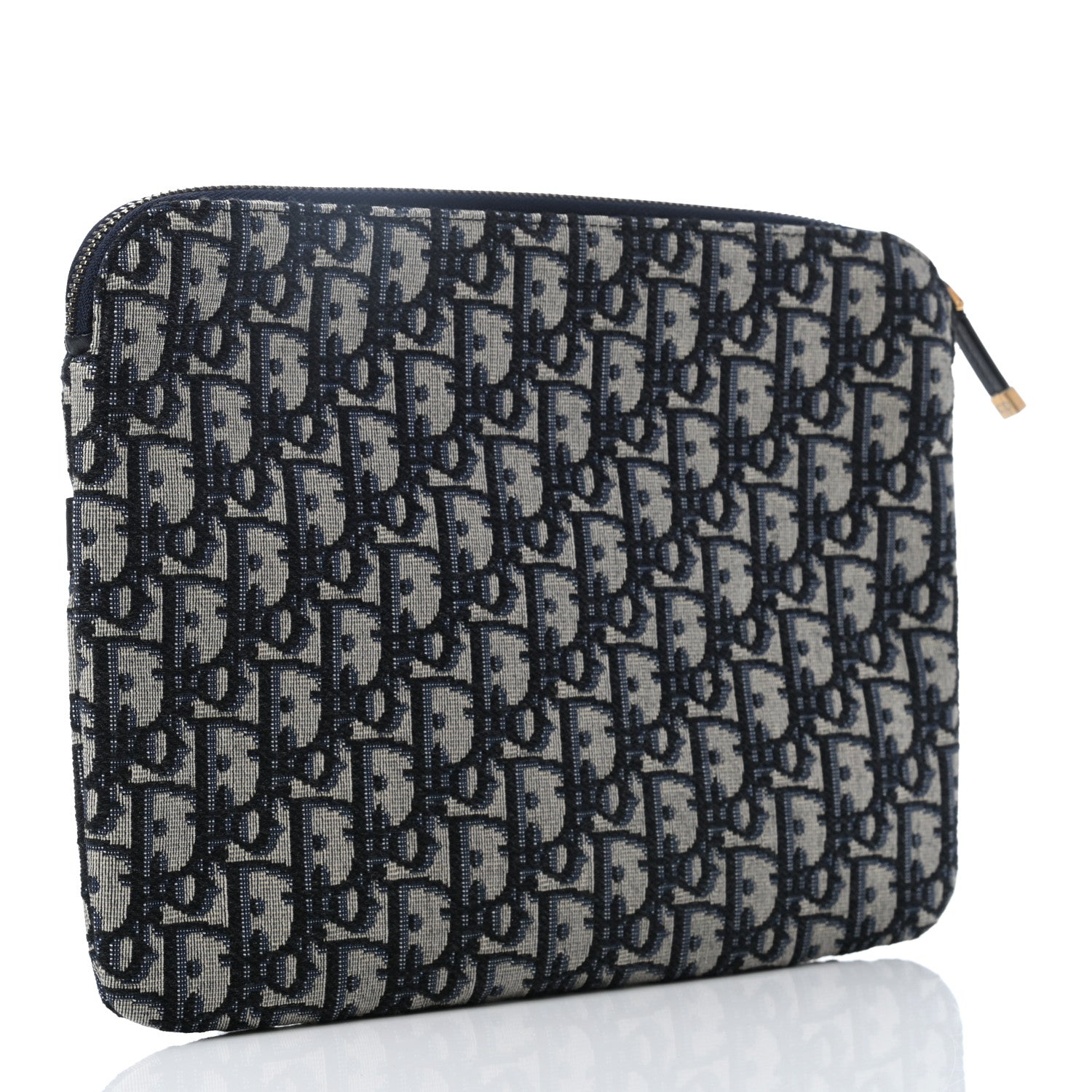 Christian Dior Oblique Pouch Clutch Blue 2 of 5