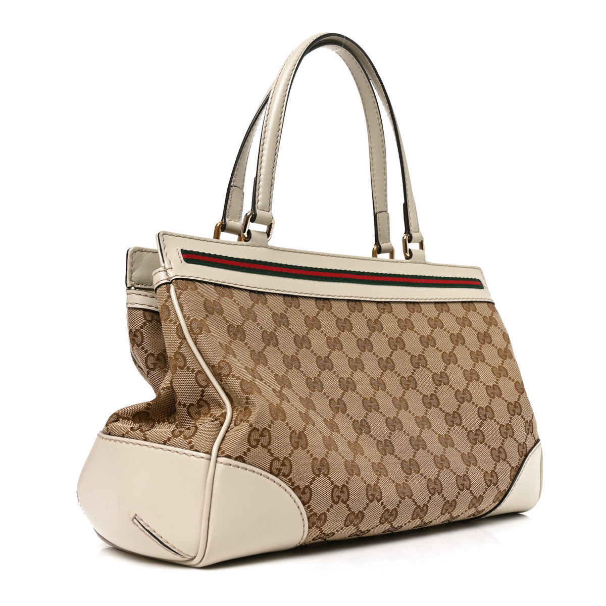 Monogram Web Medium Mayfair Tote Off White