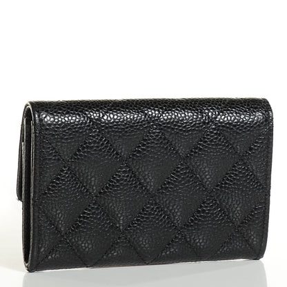 Chanel Caviar Quilted Flap Card Holder Black 3 of 9