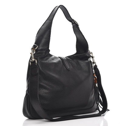 Gucci Pebbled Calfskin Medium New Jackie Shoulder Bag Black 4 of 11