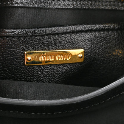 Miu Miu Goatskin Madras Small Crossbody Bag Black 5 of 11