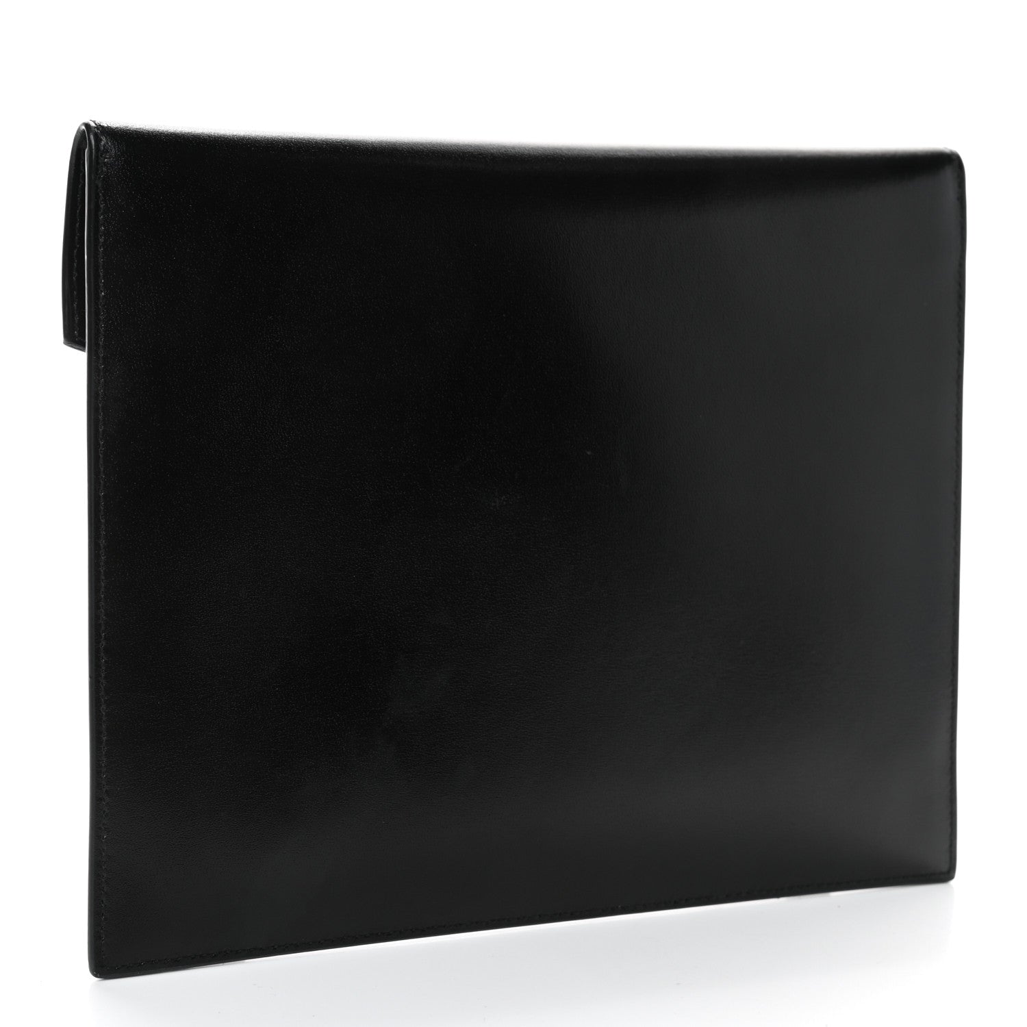 Saint Laurent Smooth Shiny Calfskin Monogram Uptown Baby Pouch Black 2 of 4
