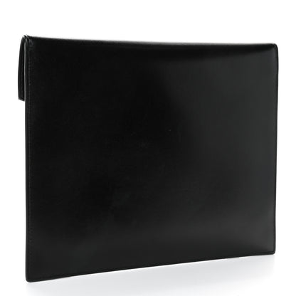 Saint Laurent Smooth Shiny Calfskin Monogram Uptown Baby Pouch Black 2 of 4