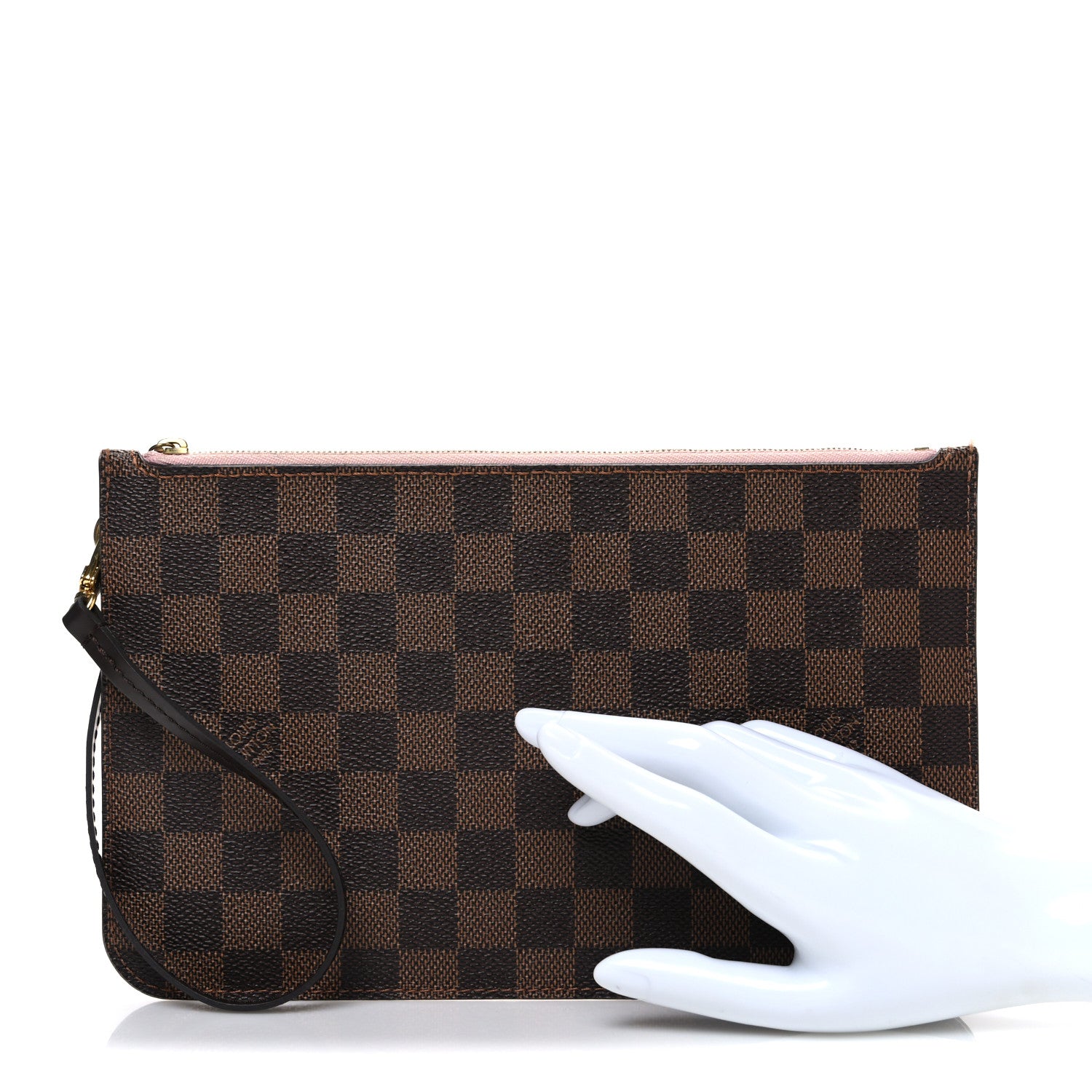 Louis Vuitton Damier Ebene Neverfull MM GM Pochette Rose Ballerine 2 of 7