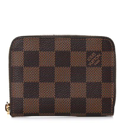 Louis Vuitton Damier Ebene Zippy Coin Purse Rose Ballerine 1 of 11
