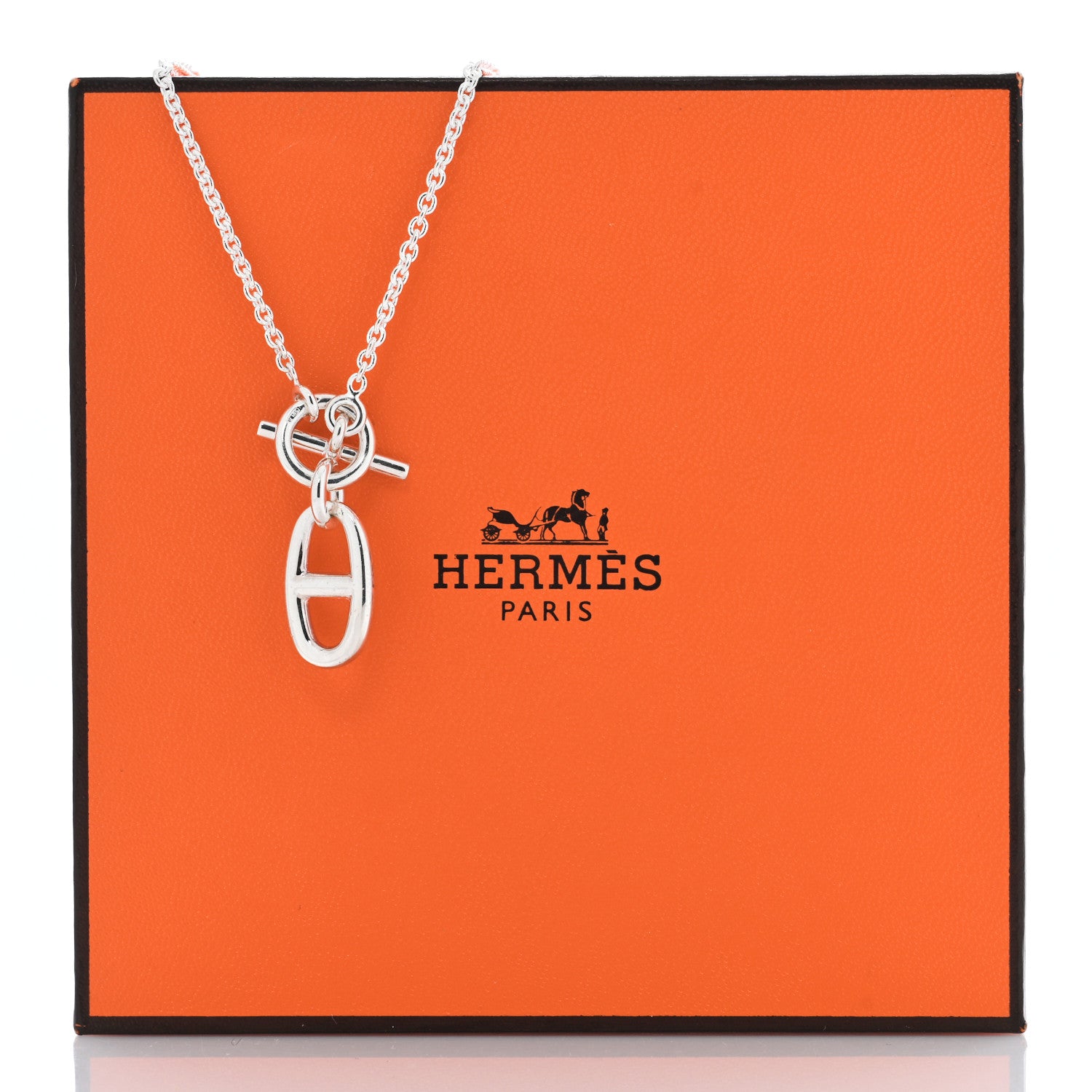 Hermes Sterling Silver Amulette Chaine d'Ancre Necklace 5 of 5