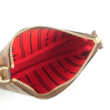 Louis Vuitton Damier Ebene Complice Trunks and Bags Mini Pochette Accessories Red 5 of 7