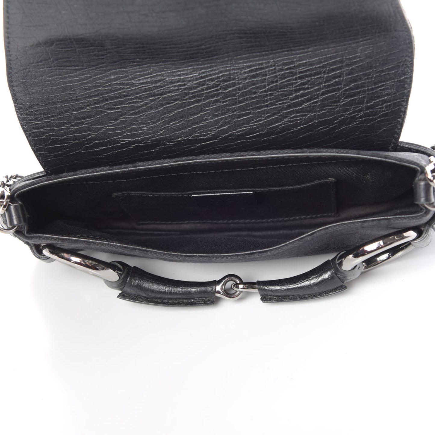 Monogram Horsebit Chain Clutch Black
