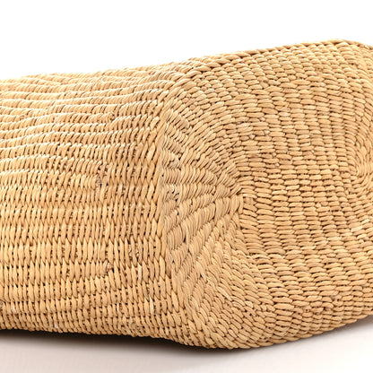 Loewe Calfskin Raffia Paulas Ibiza Small Basket Tote Bag Natural Tan 8 of 9