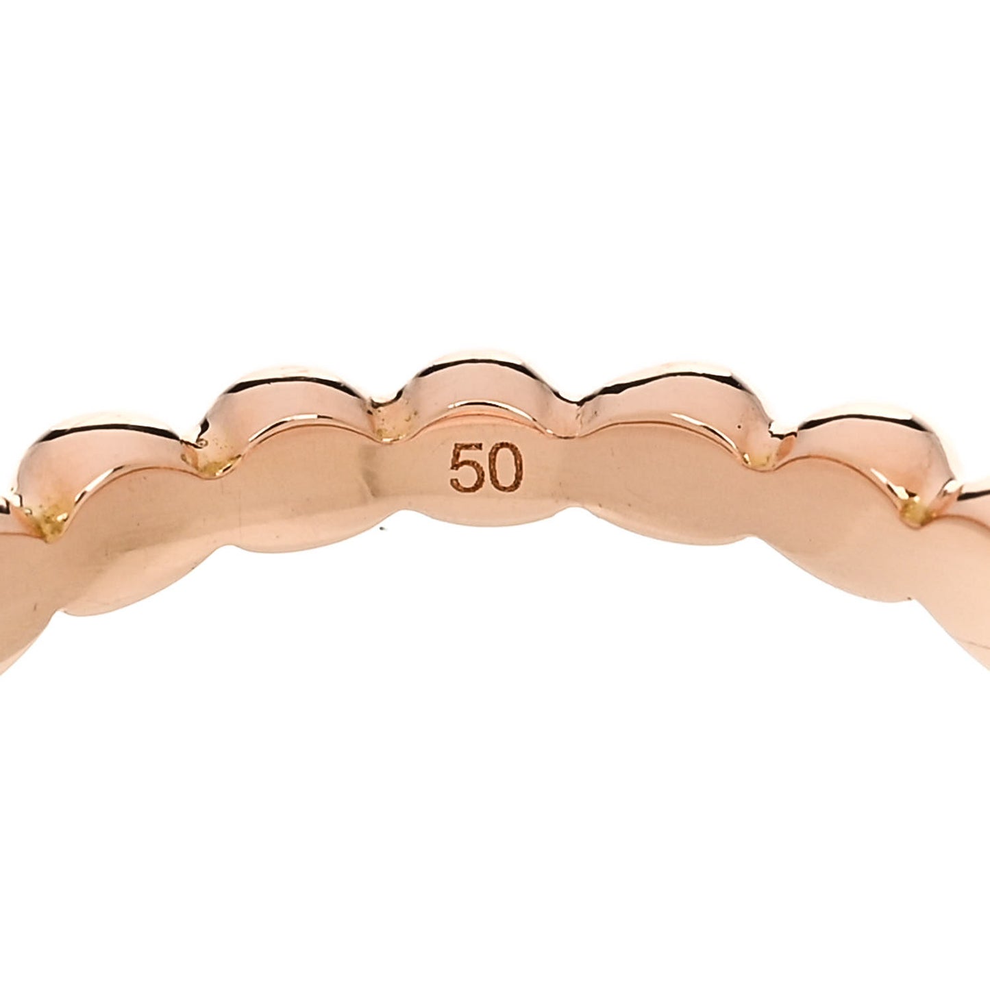 18K Rose Gold Carnelian Perlee Couleurs Variation Ring 50 5.25