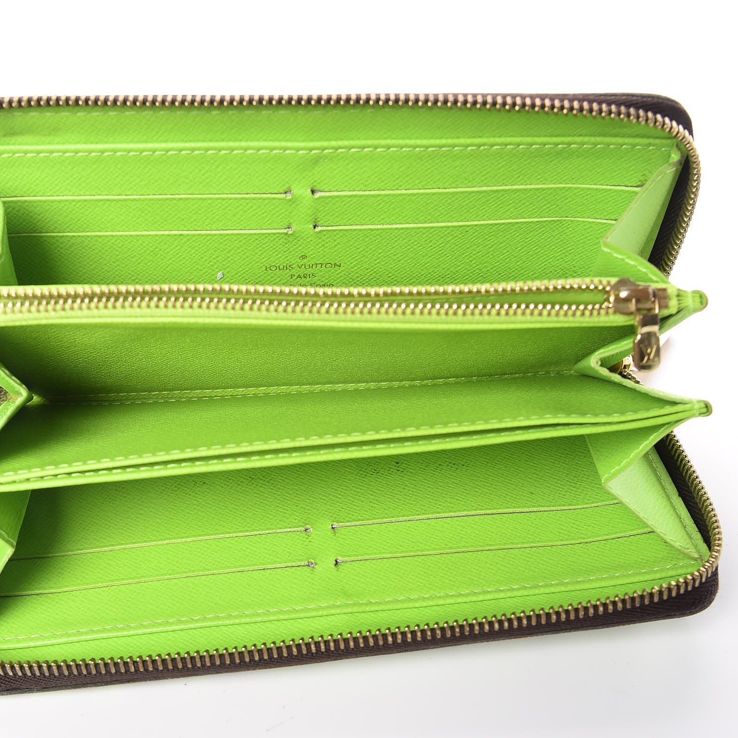 Louis Vuitton Monogram Graffiti Zippy Wallet Green 5 of 10