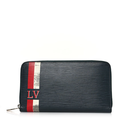 Louis Vuitton Epi Zippy Organizer Wallet Navy Stripes 1 of 9