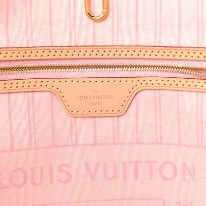 Louis Vuitton Damier Azur Neo Neverfull MM Rose Ballerine 7 of 10
