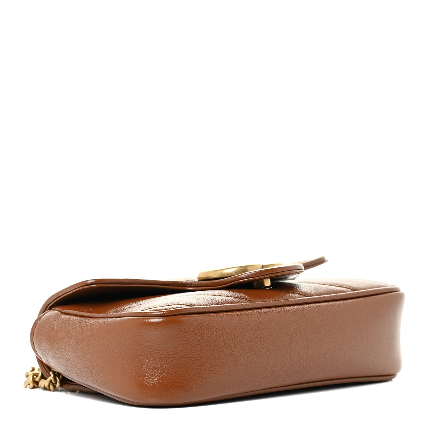 Azalea Calfskin Matelasse Diagonal Super Mini GG Marmont Shoulder Bag Cuir