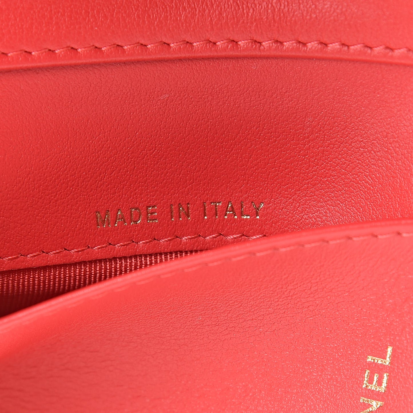 Caviar Quilted Compact Flap Wallet Red