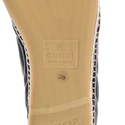 Gucci Nappa Matelasse GG Marmont Espadrilles 39 Black 6 of 11