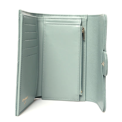 Chanel Caviar Quilted Medium Flap Wallet Light Blue 5 of 10