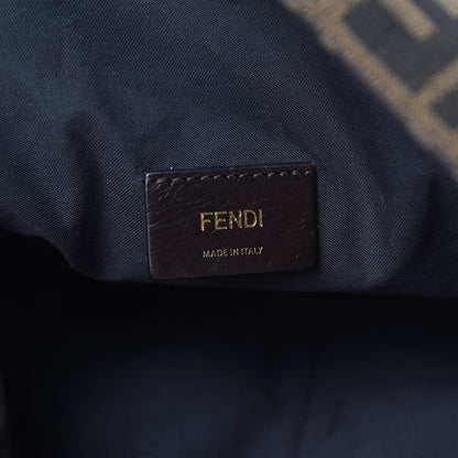 Fendi Zucca Vitello Elite Small Hobo Tobacco Orange 6 of 11