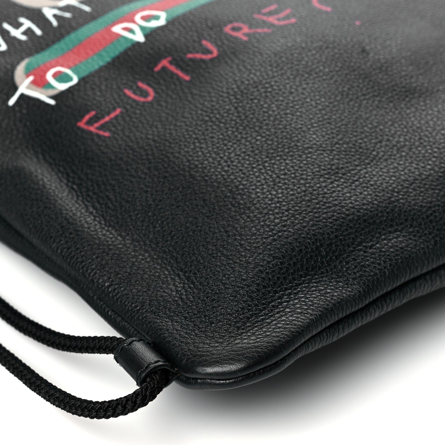 Gucci Calfskin Coco Capitan Logo Drawstring Backpack Black 9 of 10