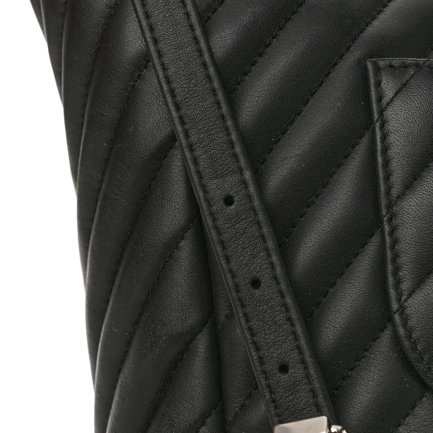 Chanel Calfskin Chevron Quilted Large Urban Spirit Backpack Black 11 of 13