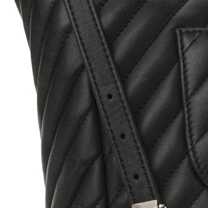Chanel Calfskin Chevron Quilted Large Urban Spirit Backpack Black 11 of 13