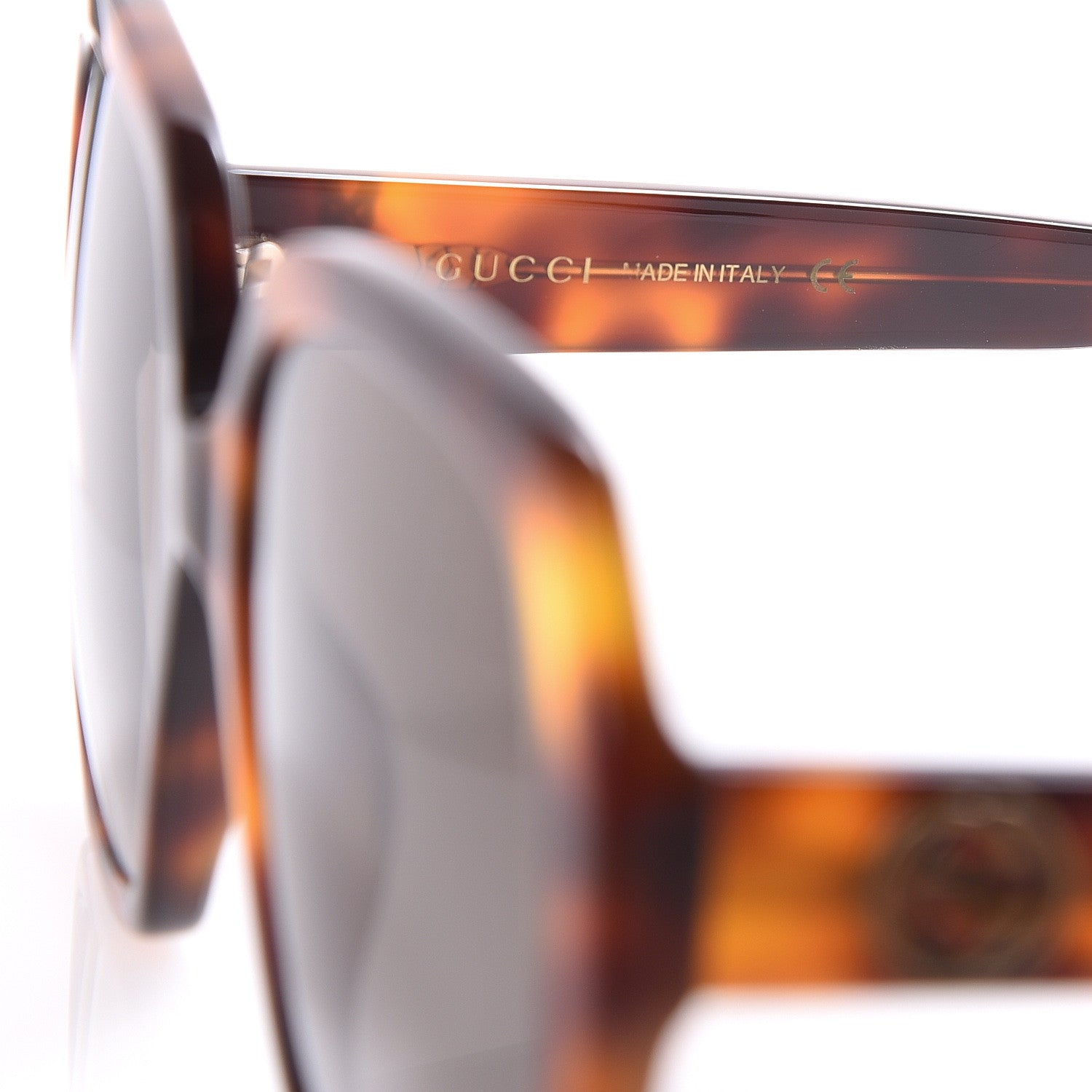 Gucci Acetate Square Frame GG0096S Sunglasses Tortoise 5 of 7