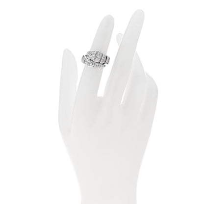 Bulgari 18K White Gold Diamond One-Coil Serpenti Viper Ring S 2 of 5