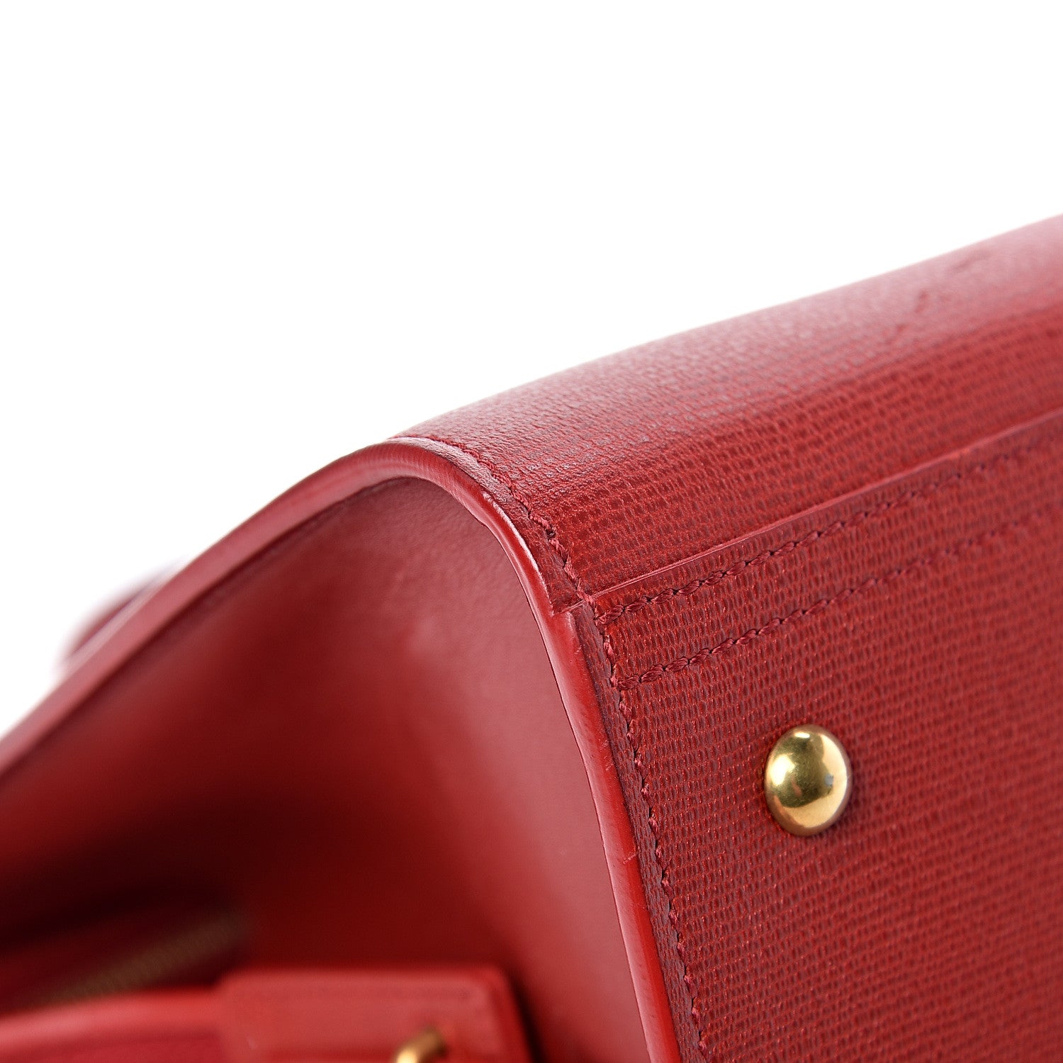 Saint Laurent Textured Calfskin Medium Cabas ChYc Red 11 of 17