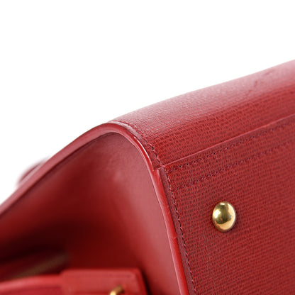 Saint Laurent Textured Calfskin Medium Cabas ChYc Red 11 of 17