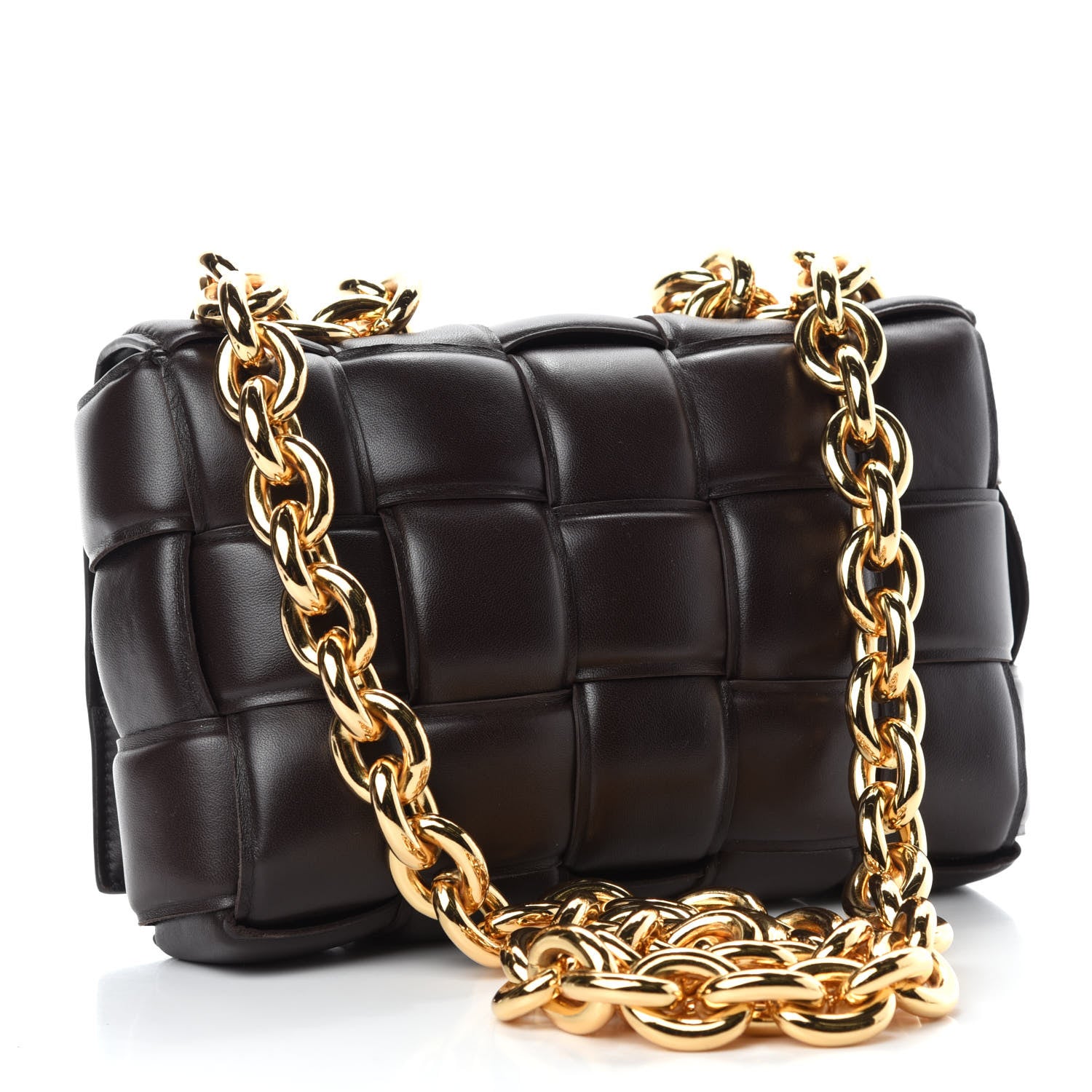 Bottega Veneta Lambskin Maxi Intreccio Padded Chain Cassette Crossbody Bag Black 3 of 12