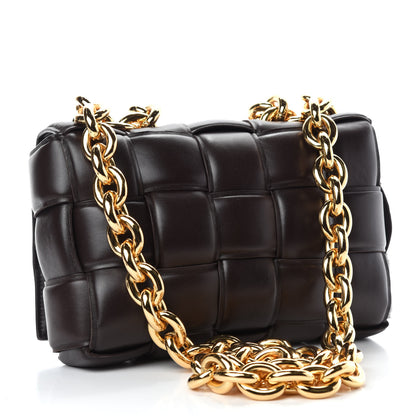 Bottega Veneta Lambskin Maxi Intreccio Padded Chain Cassette Crossbody Bag Black 3 of 12