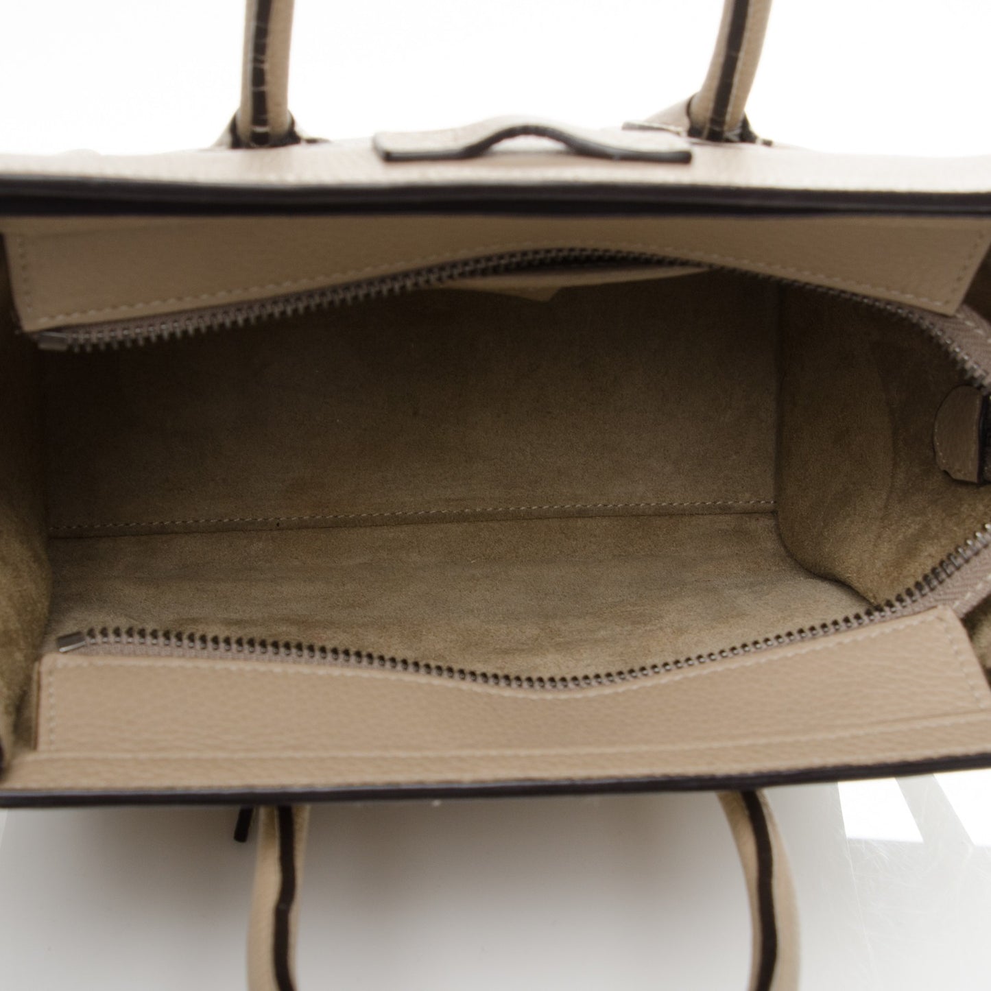 Drummed Calfskin Nano Luggage Dune