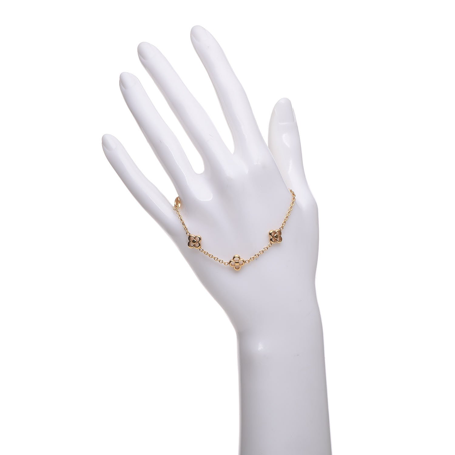 Louis Vuitton Brass Flower Full Bracelet Gold 2 of 6