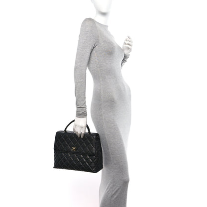 Chanel Caviar Quilted Jumbo Kelly Flap Black 2 of 11