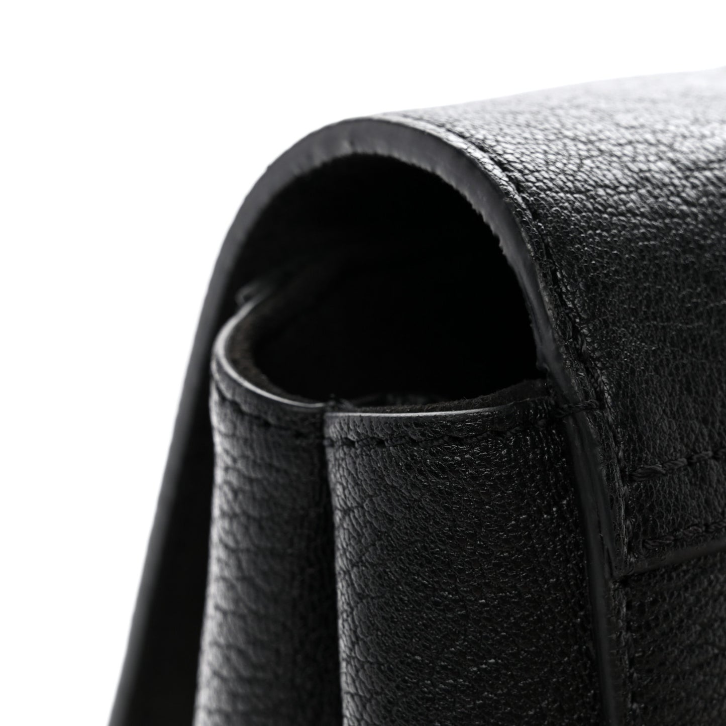 Small Classic Grain Calfskin Medium Lily Black