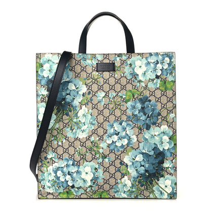 Gucci Soft GG Supreme Monogram Blooms Vertical Tote Blue 1 of 9