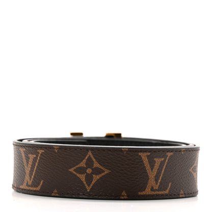 Louis Vuitton Calfskin Monogram 30mm LV Initiales Reversible Belt 85 34 Black 4 of 7